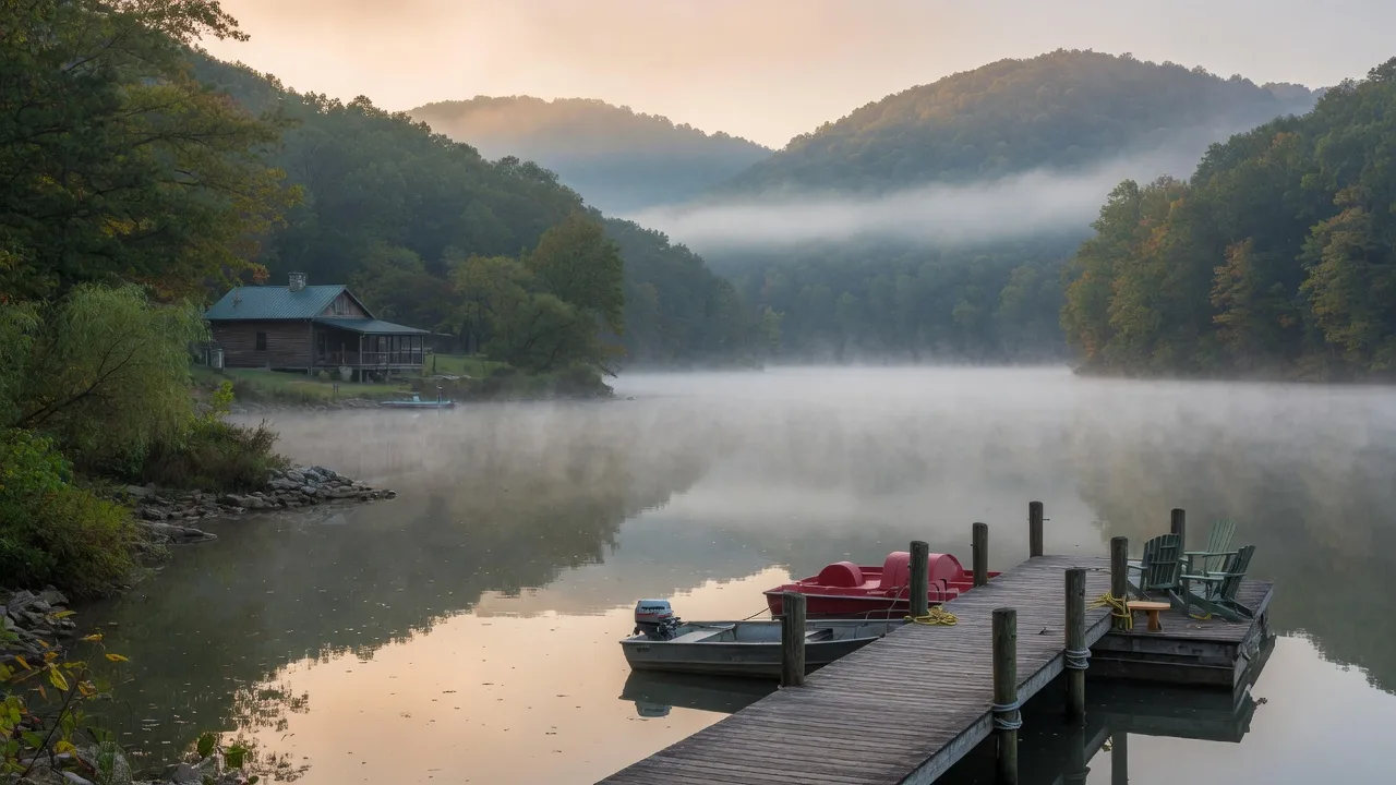 Cabin docks & quiet coves — Lake Cumberland near Monticello KY for cabin week swimming and boat access