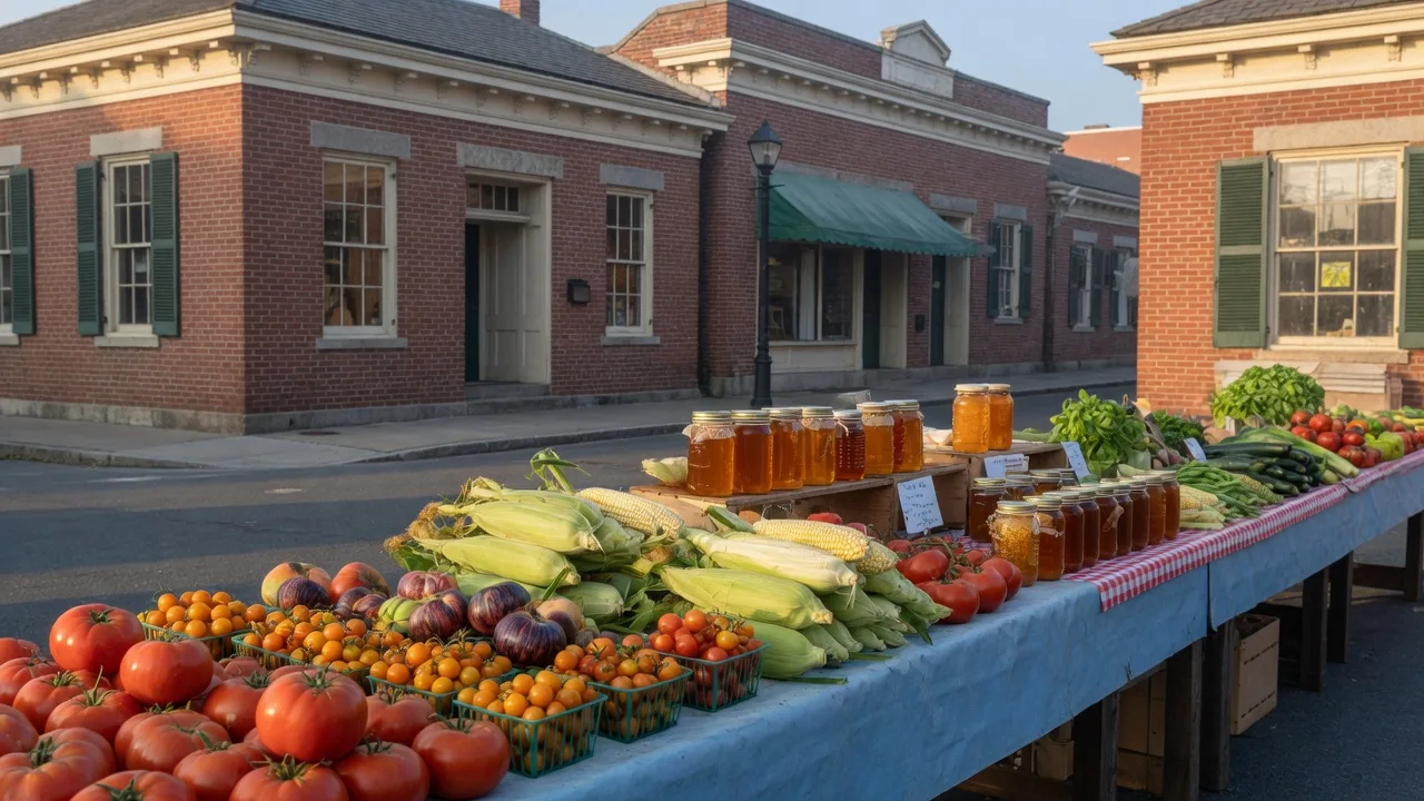 Saturday farmers market — Lake Cumberland near Monticello KY for cabin week swimming and boat access