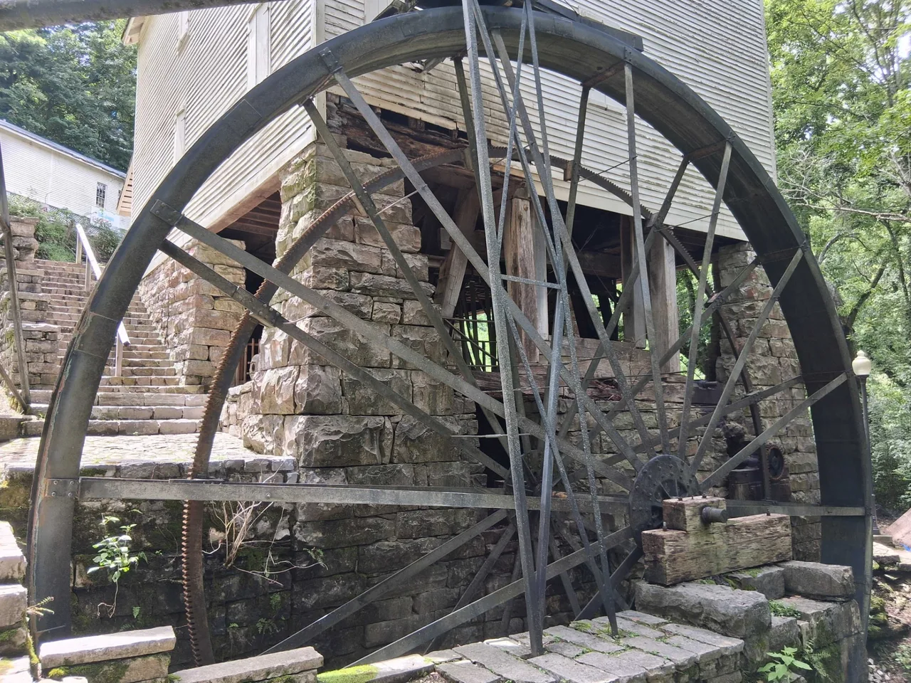 Mill Springs Mill (the big waterwheel) — Lake Cumberland near Monticello KY for cabin week swimming and boat access