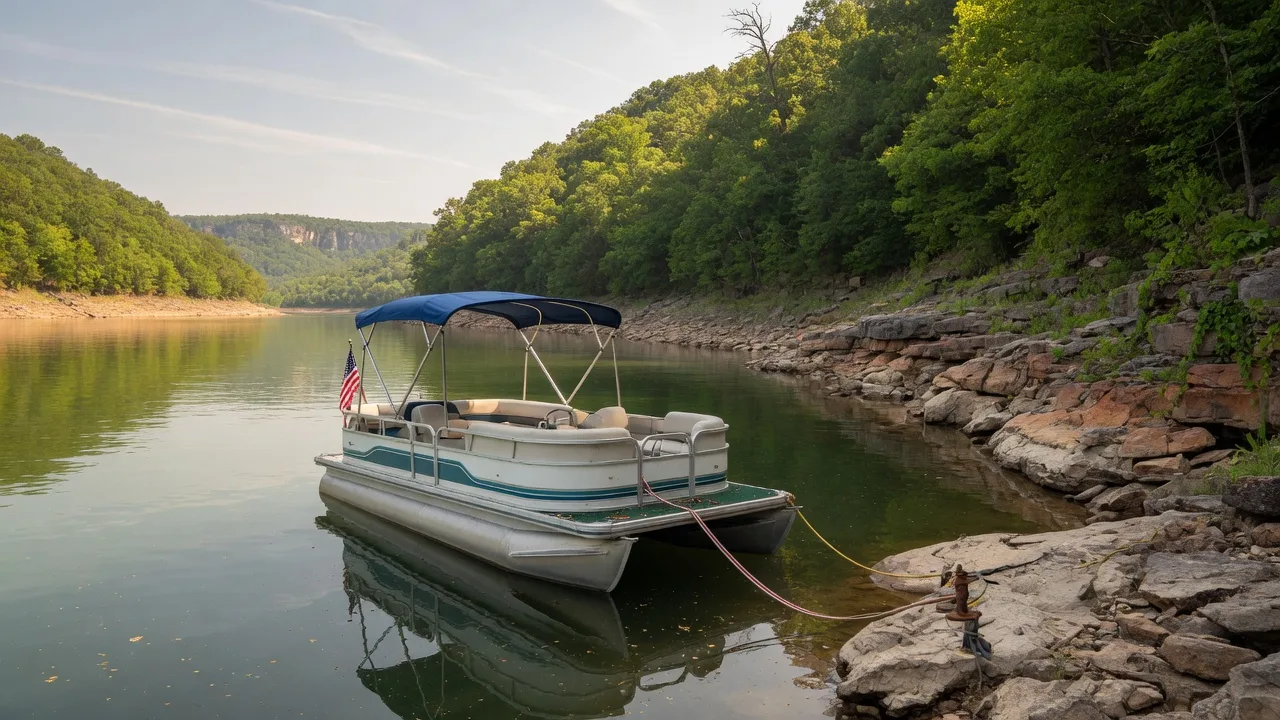 Boat-day swim stops — Lake Cumberland near Monticello KY for cabin week swimming and boat access