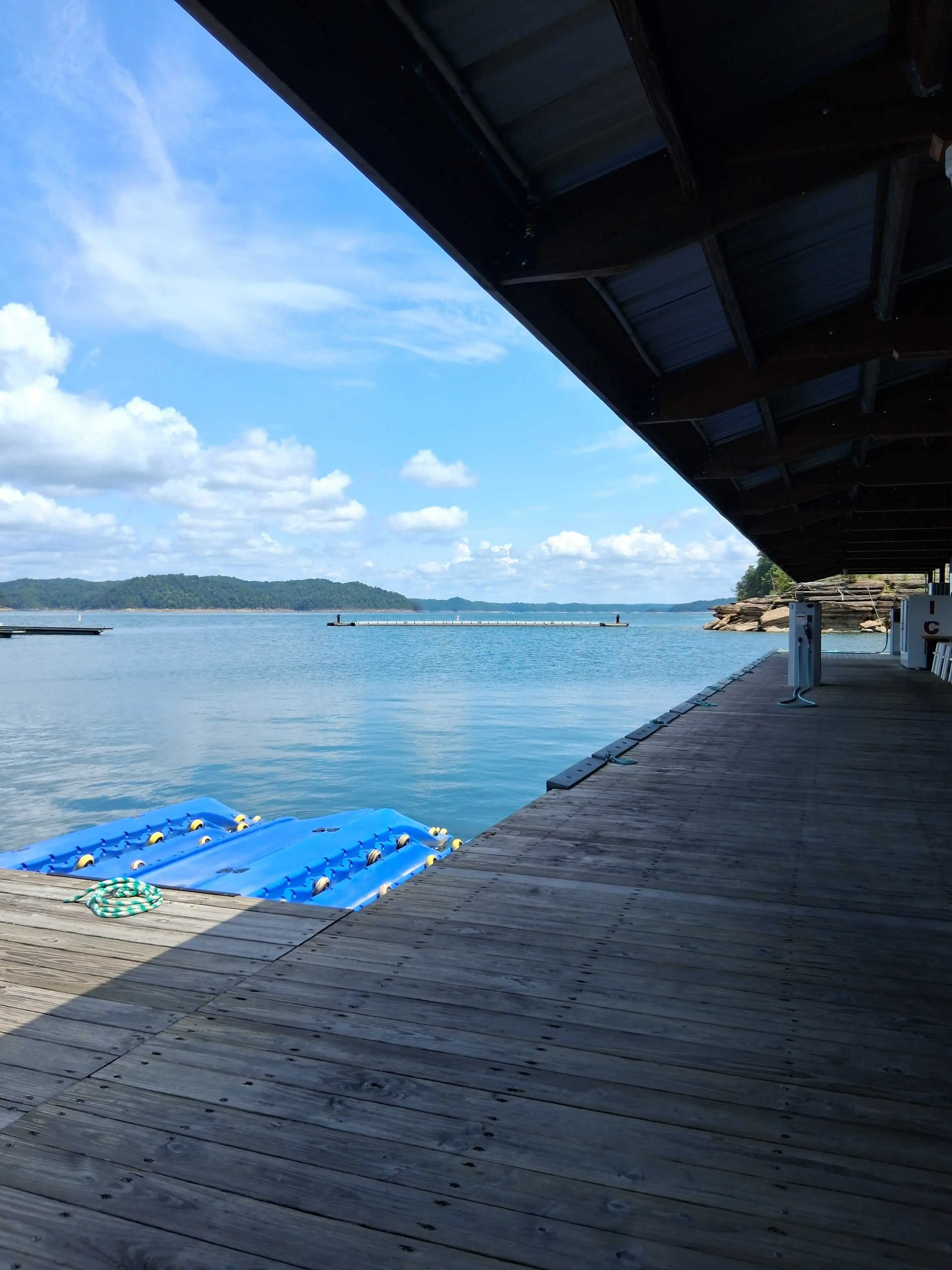 View looking north from the Marina Rowena deck across Lake Cumberland